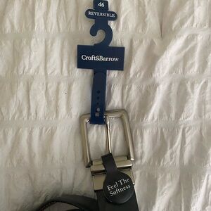 Croft & Barrow Black and Brown Leather Bag